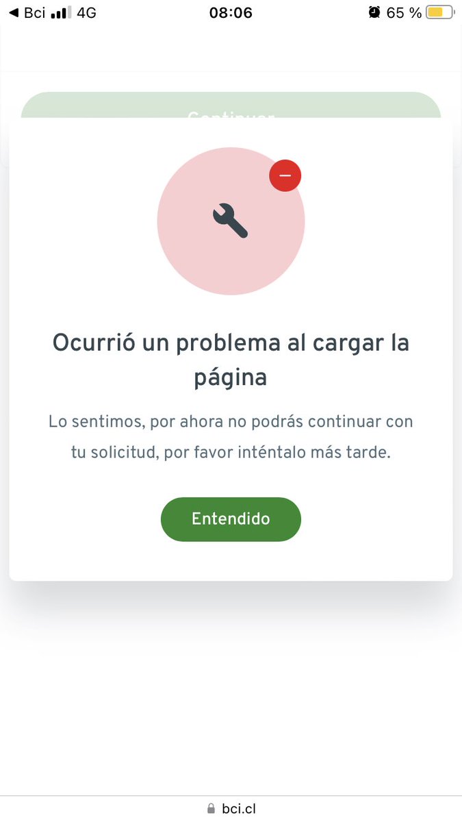 donosqui's tweet photo. @BancoBci  Consulta, hay problemas con la pagina? Intento ingresa y aparece mensaje de error. https://t.co/7VDexjXQTo