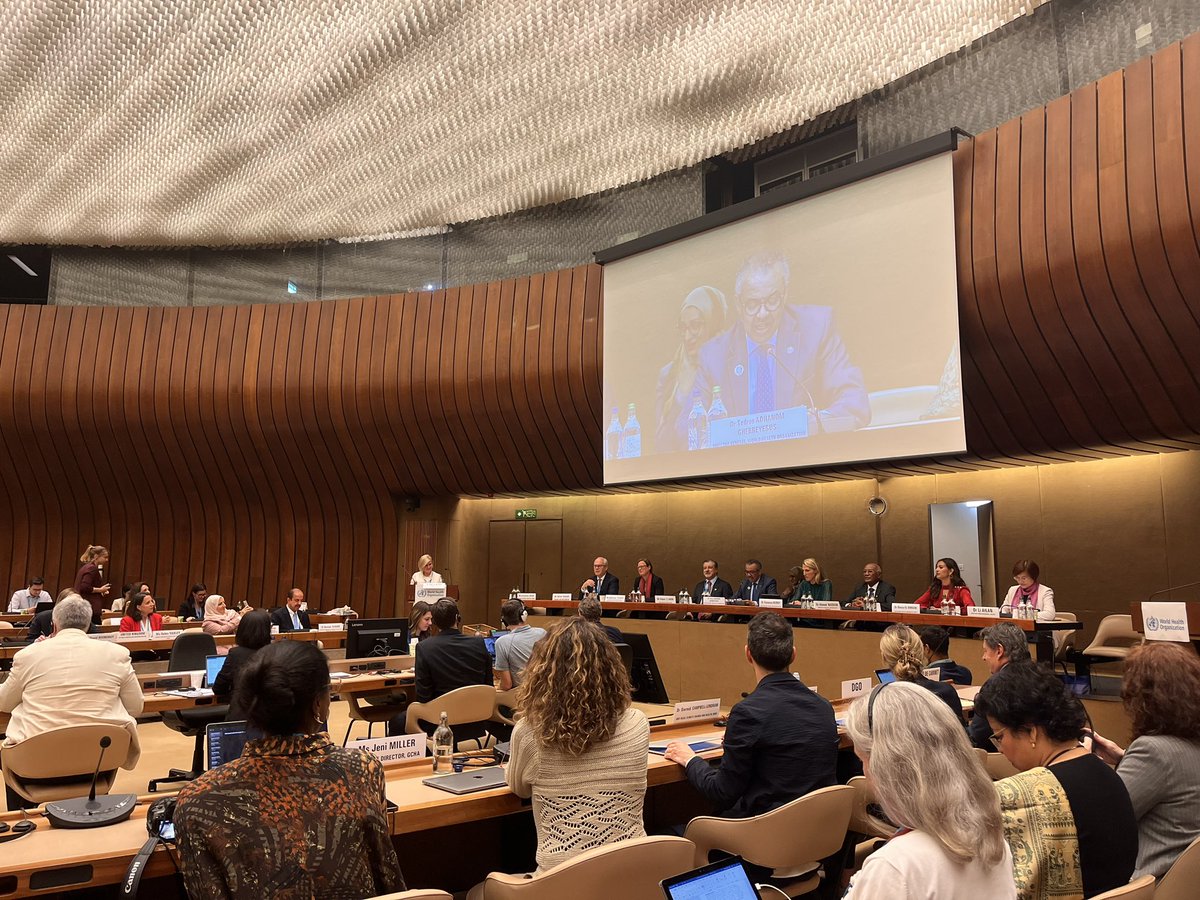 #WHA76 Strategic Dialogue happening now on climate change & health 👉raising the political visibility & urgency to move climate change at the centre of health discussions! @DrTedros reaffirms that the climate crisis is a health crisis which needs urgent action @WHO @PMNCH