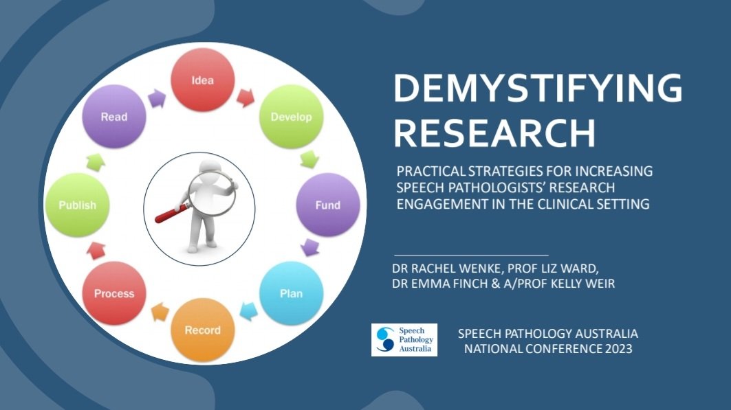 Dr Rachel Wenke (@racheljwenke) on Twitter photo Honour to co-present today our demystifying workshop for #spaconf with <a href="/KellyWeirSLP/">A/Prof Kelly Weir</a>, Prof Liz Ward and <a href="/EmmaFinchSP/">Emma Finch</a>. Great to see so many clinicians hungry to engage more in research! 😊 Honour to co-present today our demystifying workshop for #spaconf with <a href="/KellyWeirSLP/">A/Prof Kelly Weir</a>, Prof Liz Ward and <a href="/EmmaFinchSP/">Emma Finch</a>. Great to see so many clinicians hungry to engage more in research! 😊