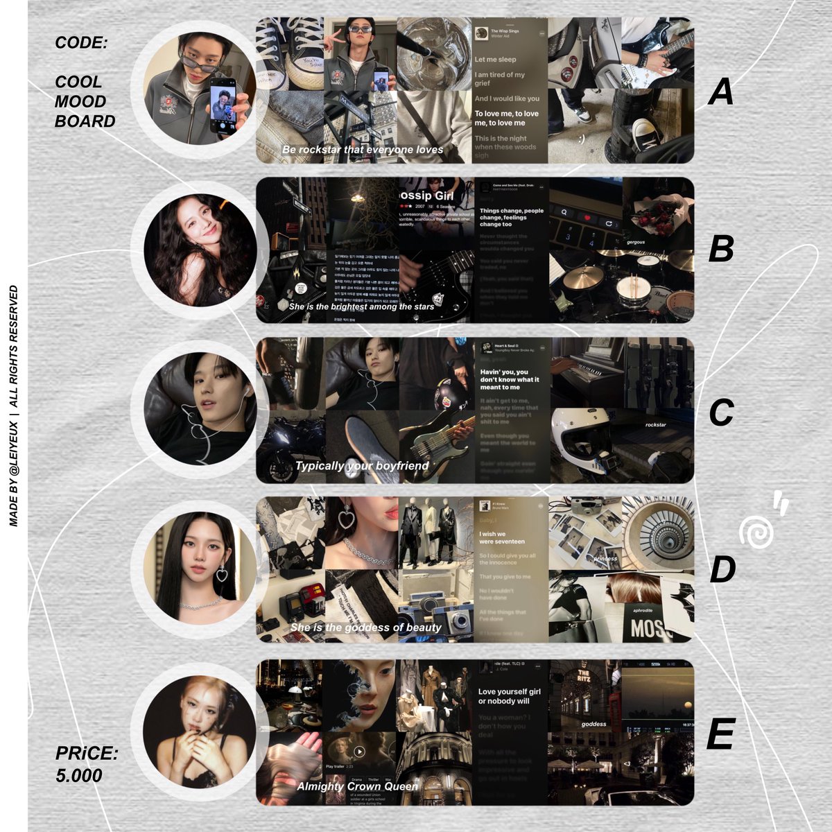 Help rt, please?

Halo, mentemen! Aku ada 5 layout ready stock di bawah ini dengan harga 5.000/each (include ava jpg &amp; png), bisa QRiS juga! Bisa diclaim sekarang di DM aku, sebut huruf aja ya (cek ALT). Terima kasih!! 💞

#zonauang #zonaba #zonajajan