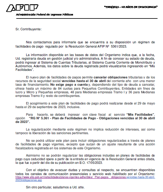 mariogoldmanr's tweet photo. #AlivioFiscal #PlanDePago #Deudasfiscales
📬Envío masivo de inducción al flamante plan (disponible desde el lunes 29/05/2023)
🎯Deudas en instancia administrativa y/o judicial
Al pie @TerceraConfu https://t.co/NurOUyz5PV