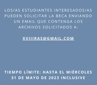 RAS2023LAPLATA's tweet photo. Vamos que el límite es el 31 de Mayo! Envíanos tu solicitud a xviiiras@gmail.com https://t.co/LBcrnFrjRC