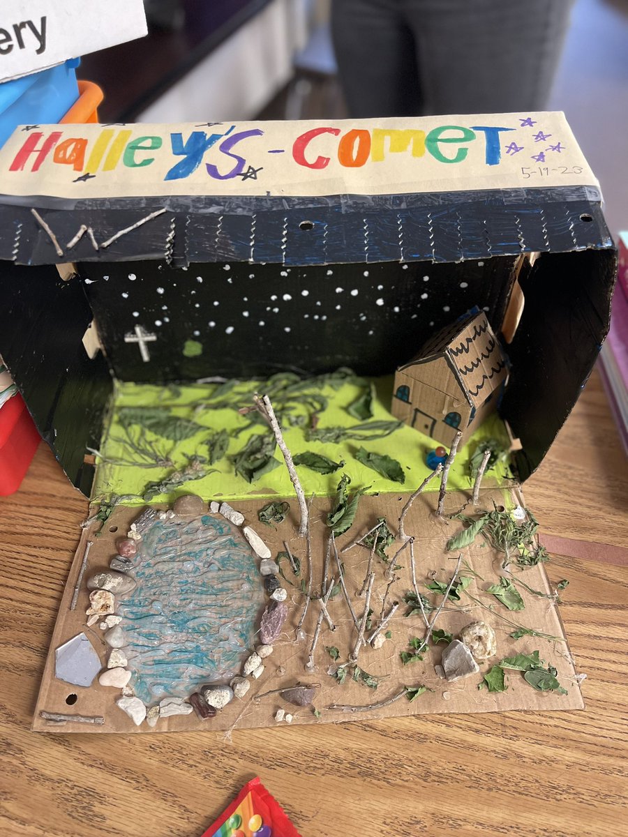 Check out these amazing book club projects by Ms. Peters’s creative students! I wish I would’ve gotten more pictures- there was even a 3-D reenactment of a critical scene in Orbiting Jupiter! I was so inspired! #maydeforthis @MCJHGators @TrenesePeters @JanaeMiles5