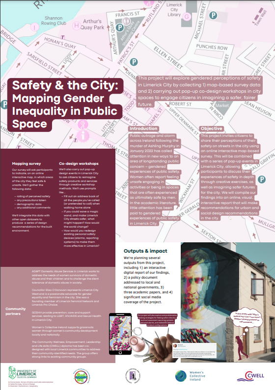 UL_Engage's tweet photo. Citizens' Assembly Shortlisted Project #11: Safety and the City: Mapping Gender Inequality in Public Space https://t.co/ozA99SLOLL #UL50 https://t.co/f90dr6ssy2