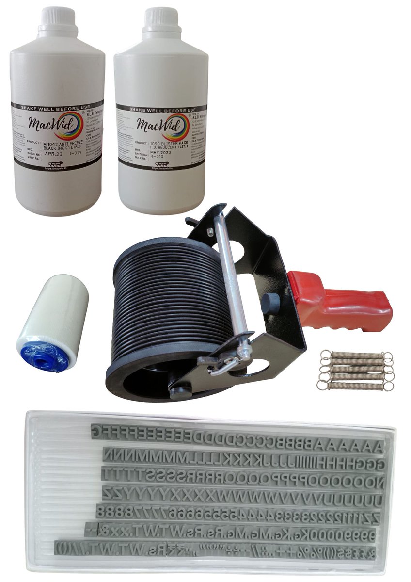 SlbEnterprises's tweet image. Macwid handy coder printing set 
#handycoder #fastdryink #fastdryreducer #inkroll #rubberstereo
