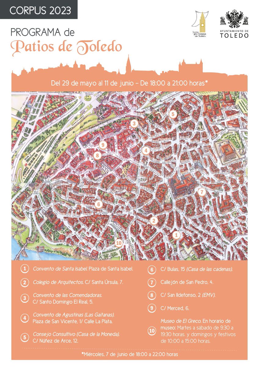 Diez patios del Certamen del Corpus adelantan su apertura al 29 de mayo con actividades culturales gracias al Ayuntamiento

Tienes más info 👇
toledo.es/diez-patios-de…