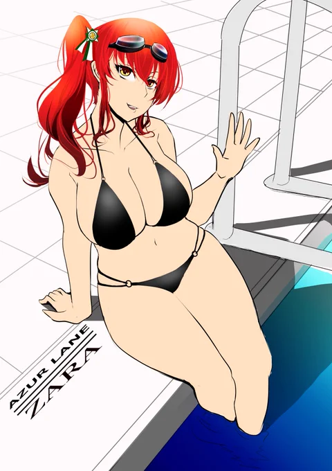 指揮官も泳ぎに来たの?それとも… #アズールレーン #水辺の出逢い #ザラ