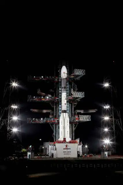 #GSLVMkll on the launch pad at SDSC-SHAR getting ready for launch on 29th May at 10:42 am. All hard feelings aside... it's looking beautiful ! 
...contd 

#ISRO #India #Space #spacehour