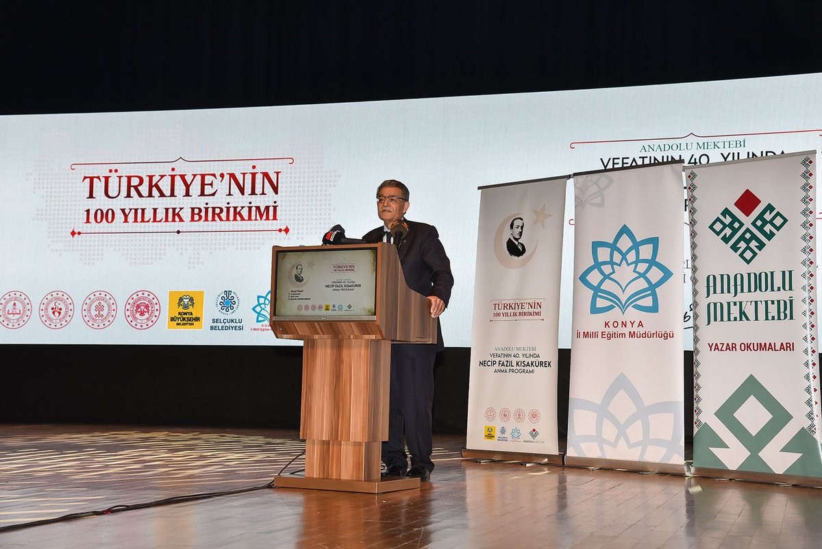 konyamem's tweet photo. Anadolu Mektebi organizesinde "Vefatının 40. yılında Necip Fazıl Kısakürek'i  Anma Programı" Açılış Paneli 13 ilin katılımları ile başladı.

@tcmeb @prof_mahmutozer 
@TCKonyaValiligi 
@oerdem42 
@Konyabuyuksehir @u_ibrahim_altay 
@SelcukluBel @a_pekyatirmaci 
@gokhanmurat1 https://t.co/0hNEAs3NmV