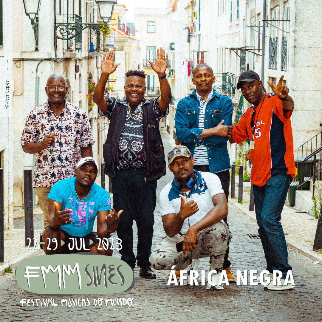Banda de culto de São Tomé e Príncipe 🇸🇹, os África Negra estão no FMM Sines 2023.

📌 27 de julho, na Av. Vasco da Gama, em Sines