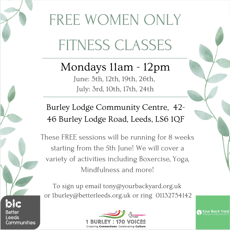 Your Back Yard (@yourbackyardcic) on Twitter photo FREE Ladies Fitness Classes with <a href="/betterleeds/">Better Leeds</a> in Burley!
Starting 5th June for 8 weeks, come enjoy Yoga, Boxercise, Meditation classes and more!
#womensfitness #womenover40fitness #leedswomensfitness #leedshealth #leedsfitness #olderadultsfitness #leedsexercise #allabilities FREE Ladies Fitness Classes with <a href="/betterleeds/">Better Leeds</a> in Burley!
Starting 5th June for 8 weeks, come enjoy Yoga, Boxercise, Meditation classes and more!
#womensfitness #womenover40fitness #leedswomensfitness #leedshealth #leedsfitness #olderadultsfitness #leedsexercise #allabilities