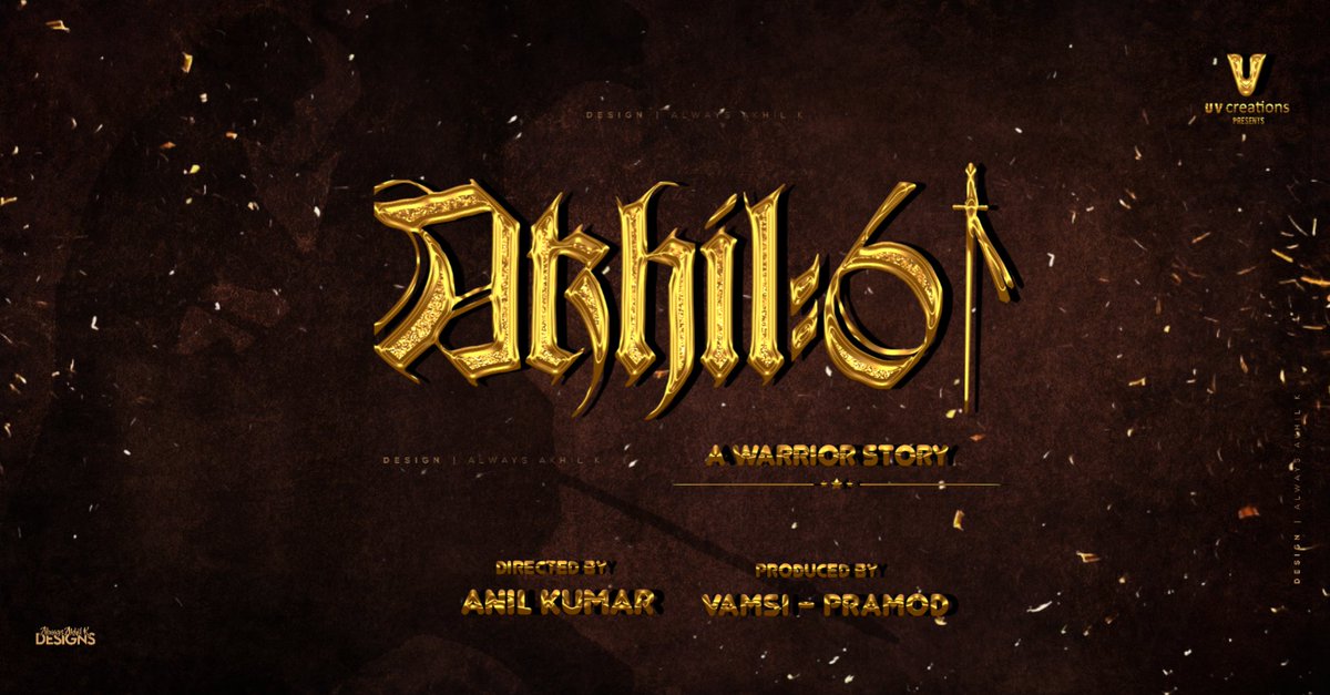 AlwaysAkhilK's tweet photo. Here's the Fan Made Title Card Design Of #Akhil6 × #Dheera ❤️‍🔥⚡!

An @AlwaysAkhilK design.

@AkhilAkkineni8 @AforAnilkumar @UV_Creations #JanhviKapoor #AkhilAkkineni Official Announcement Soon ✨ https://t.co/4u1rbRYZeG