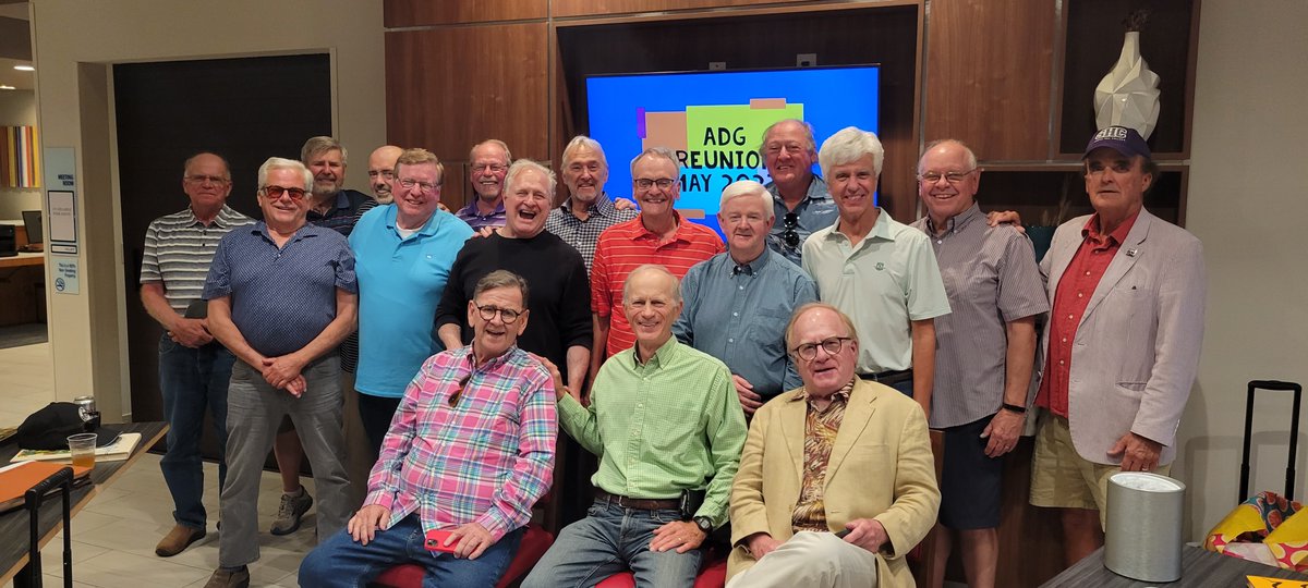 The recent Alpha Delta Gamma Reunion of Classes 1970-1974 took us back 50 years! Spring Hill brothers traveled from near and far for laughs, story-telling, &amp; more. Join us next year, April 9-11 in Biloxi, Miss for the 2nd ADG Reunion.
#SHCAlumniEverywhere #AlphaDeltaGamma