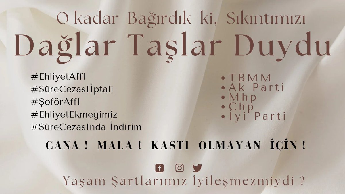Hatasız kul varmı söyleyin bana bu hayat da  #EhliyetAffı
<a href="/TBMMresmi/">TBMM</a> 
<a href="/TBMMGenelKurulu/">TBMM Genel Kurulu</a>