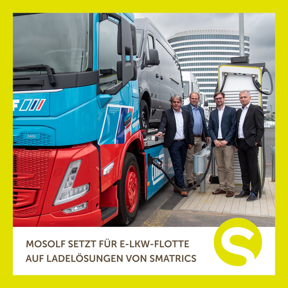 smatrics_com's tweet photo. MOSOLF Group setzt auf effiziente & nachhaltige Ladeinfrastruktur von #SMATRICS ⚡
Neben der Projektierung und dem Roll-out der Ladeinfrastruktur kann MOSOLF auch beim Betrieb auf das Knowhow von #SMATRICS zählen 💪
Mehr über E-Ladelösungen für Logistik: https://t.co/qgaR2nCMwr https://t.co/k6zH4dGPMn