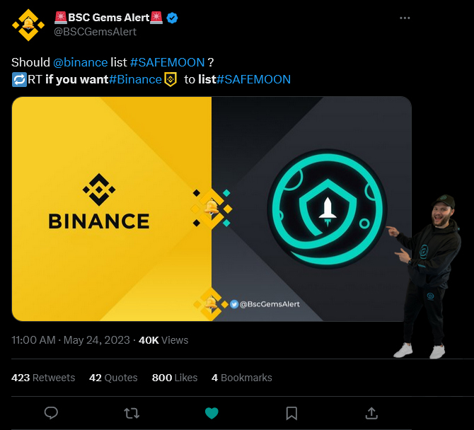 jkpointatthings's tweet photo. Give the people what they want, Binance! 👈

#SAFEMOON #SAFEMOONARMY #SAFEMOONWALLET #SAFEMOONBRIDGES https://t.co/SLS78ZWCEz