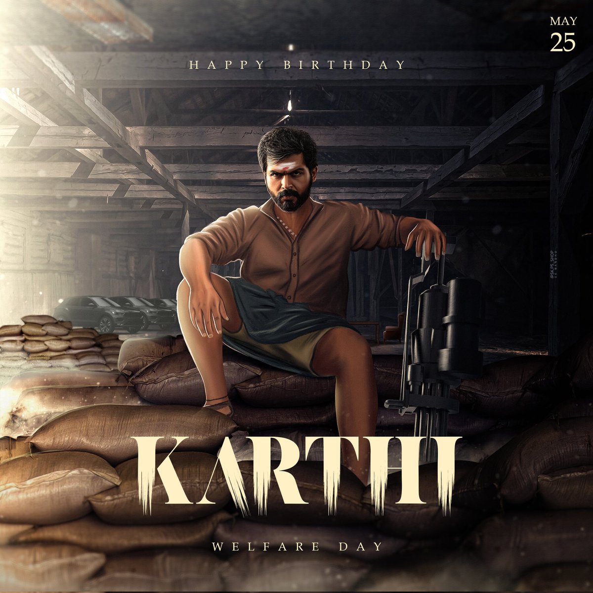 • Here We Go!!

The Birthday Common DP Of Our @Karthi_Offl ❤️🤩Annan For 2023 | #HappyBirthdayKarthi #HBDKarthi

#Japan @prabhu_sr #Karthi #Kaithi2 #DilliWillReturn ❤️‍🔥 #May25 #WelfareDay #JapanTheMovie #Karthi25