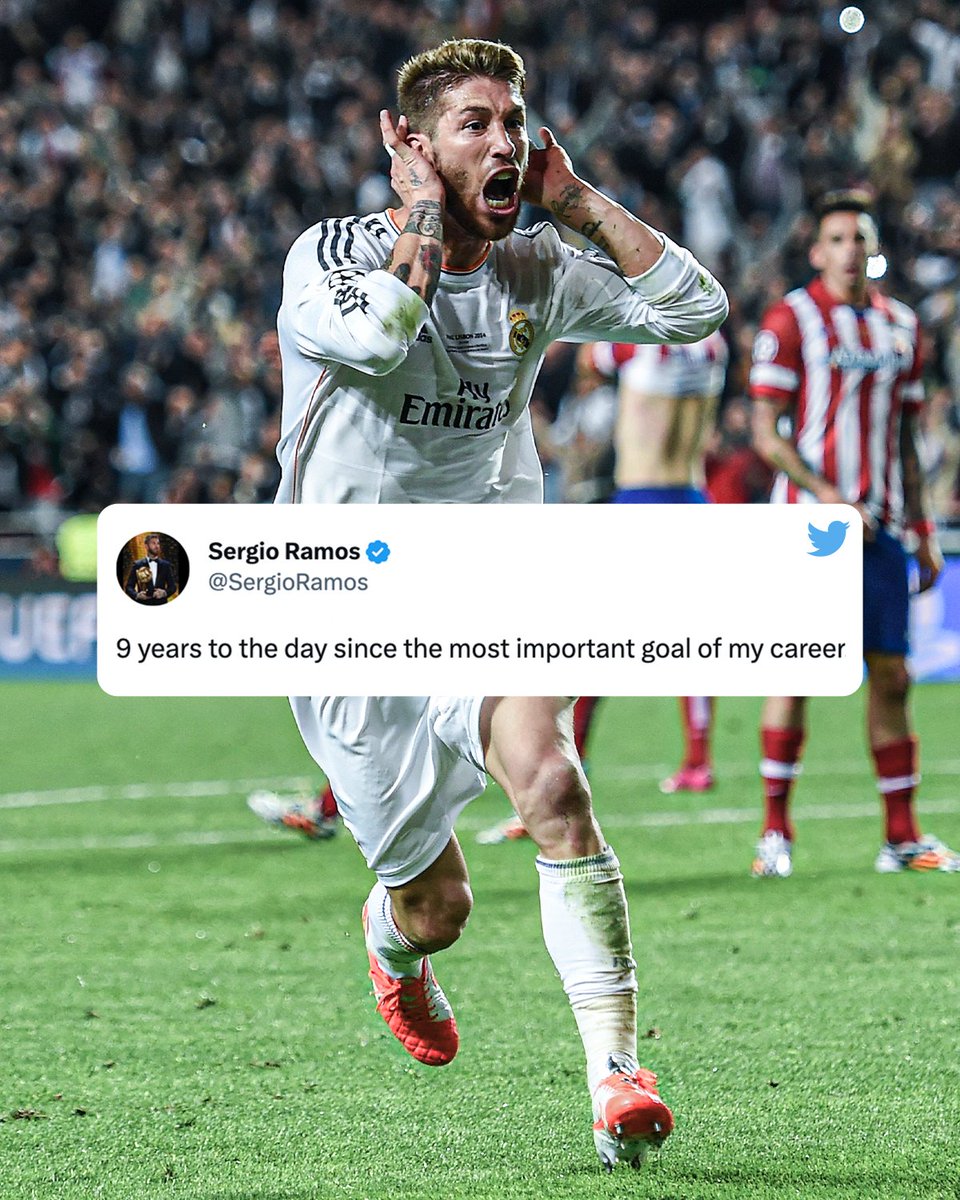 ESPN FC (@espnfc) on Twitter photo The goal that helped Real Madrid lift their first major European trophy in 12 years 🏆
(via <a href="/SergioRamos/">Sergio Ramos</a>) The goal that helped Real Madrid lift their first major European trophy in 12 years 🏆
(via <a href="/SergioRamos/">Sergio Ramos</a>)