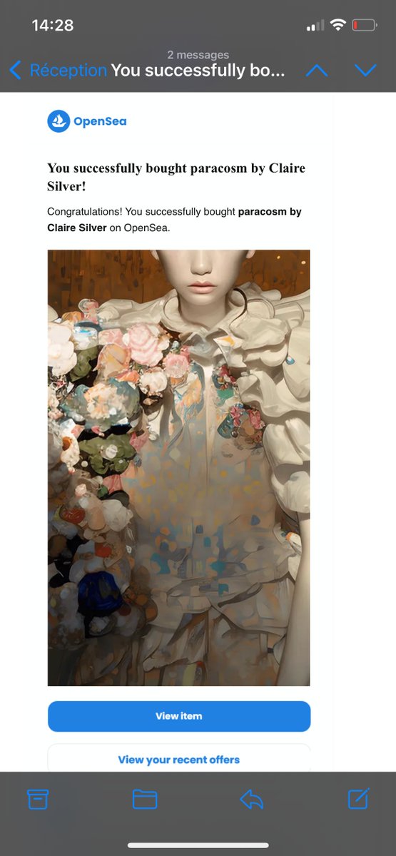 1/11 🚨: Thread Alert: My HUGE disappointment at <a href="/opensea/">OpenSea</a>! A few days ago, I acquired a piece from the "Paracosm by <a href="/ClaireSilver12/">Claire Silver 🌸</a> collection, curated by  <a href="/brtmoments/">Bright Moments</a> on <a href="/opensea/">OpenSea</a>.