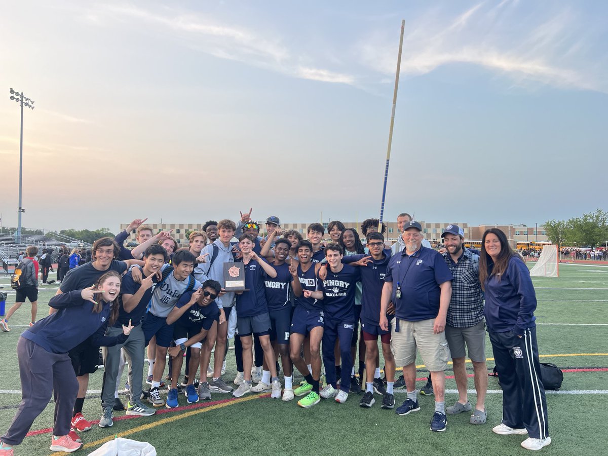 Boys track won the Skyland conference valley, division championship last night! Go Big Blue!!!