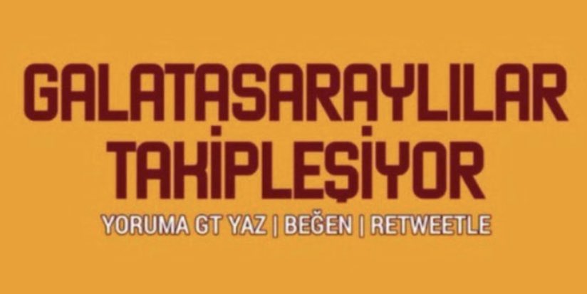 23. Şampiyonluk Yolunda Tüm Galatasaray'lılar Takipleşiyor 💛❤️

Tek Yapman Gereken Bu Tweeti Rt-Fav Yapıp Yoruma Gt Yazmak 🦁

Haydi Galatasaray Ailesi!
#GALATASARAYlılarTakiplesiyor #Gslilertakipleşiyor