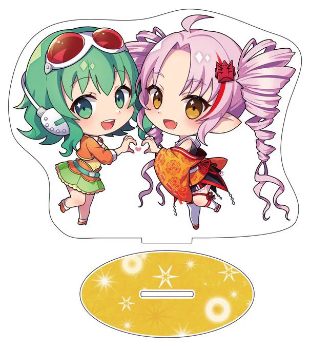 歌唱ソフトver.のアクスタ(税込1,980円) トークソフトver.のハート型缶バッジ(税込550円)が、GUMIねーやんのところでの発売になるでξξコンプしたい人は、ぜひ両方で買うてねーξξ#GUMI #GUMIラジオ#ついなちゃん #ついなちゃんドゥルル祭 