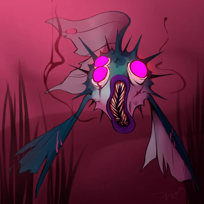 Puffer but he's the bog monster. #bigpufferfanart