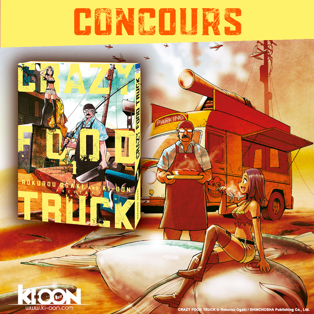 ki_oon_Editions's tweet photo. [ CONCOURS ] À l'occasion de la sortie du détonant road trip "Crazy Food Truck", Ki-oon met en jeu 3 exemplaires du tome 1 !

Pour participer :
RT + Follow @Ki_oon_editions

TAS le 31 juin https://t.co/rfu0CqnRVG