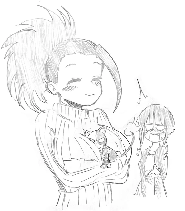 ヤオモモと猫になった轟君🐈 