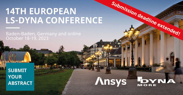 We have extended the deadline for abstract submissions until June 16, 2023. We look forward to numerous contributions. 
#ansys #dynamore #lsdyna
dynamore.de/en/training/co…