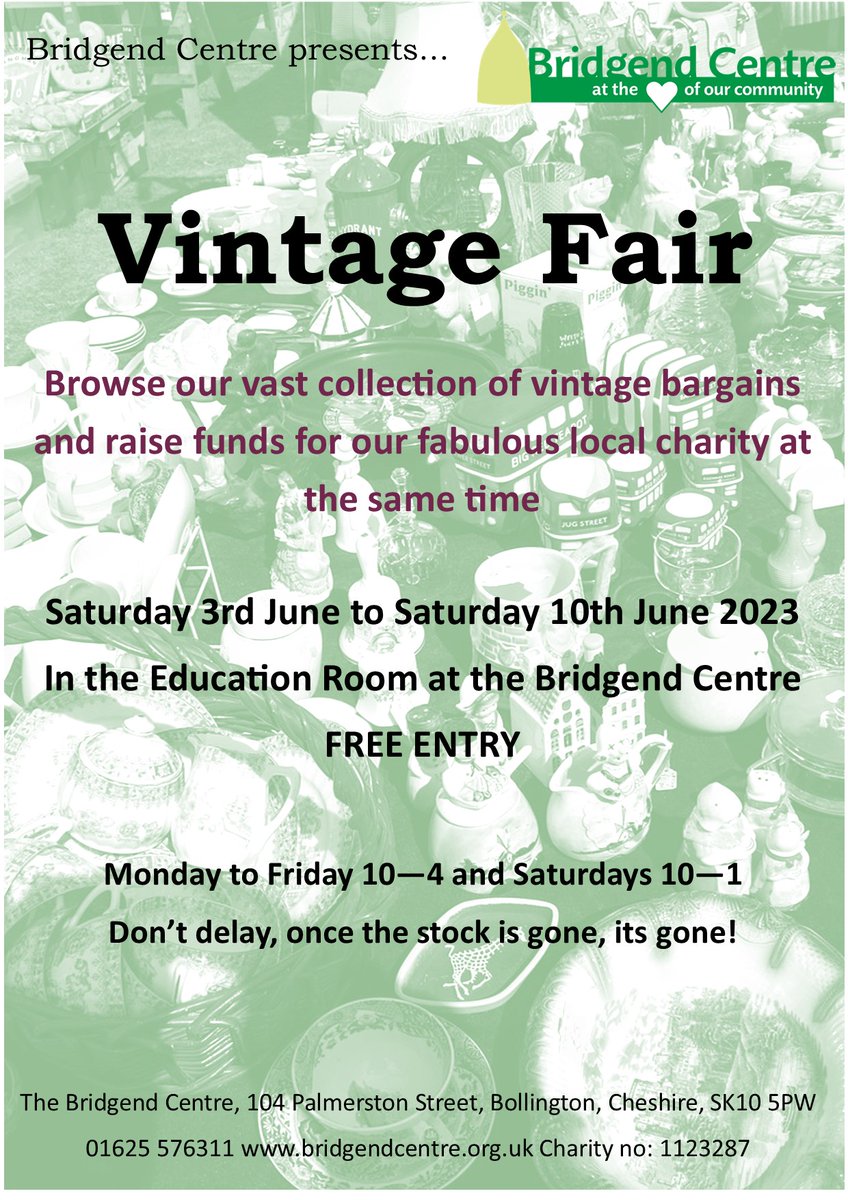 Our famous Vintage Fair is coming soon (next Saturday)