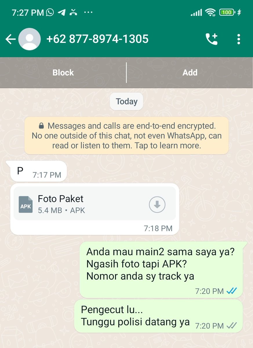 HotmaPasaribu's tweet photo. Ada orang yg ngaku2 dari JNE @JNE_ID   mau ngirim paket tapi ngirim foto pake APK dari nomor @XLAxiata_Tbk 
Tolong di track Pak Polisi @CCICPolri @DivHumas_Polri 
Hati2 penipuan dan pencurian data Sis dan Bro https://t.co/AXeUcav8bn