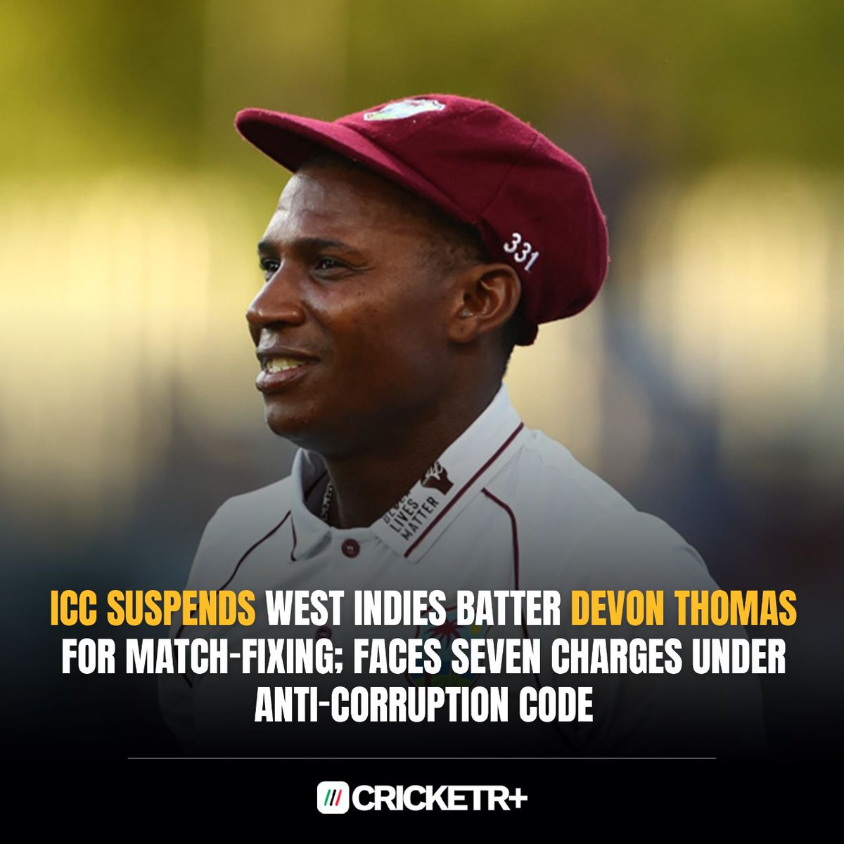 CricketRplus's tweet photo. ICC slaps multiple charges on Devon Thomas for breaching anti-corruption code. West Indies player faces investigation for conduct in franchise tournaments
#DevonThomas #ICC #CricketR https://t.co/iF1wIrNoCz