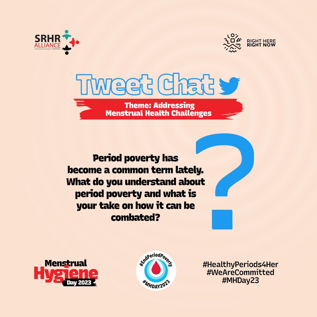 𝐏𝐞𝐫𝐢𝐨𝐝 𝐏𝐨𝐯𝐞𝐫𝐭𝐲 is an issue that is becoming more and more common as we talk about and address Menstrual Health challenges. 

What in your opinion constitutes period poverty and how can we collectively work to see an end to it? 
#HealthyPeriods4Her 
#WeAreCommitted