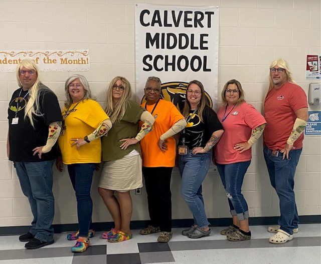 CMS staff and students are celebrating the last weeks of the school year by sharing school spirit. Tuesday staff dressed up as their hero. Some of our staff dressed as Gwen DeHenzel, CMS teacher of the year for 2022-2023. She does an amazing job with her students everyday!