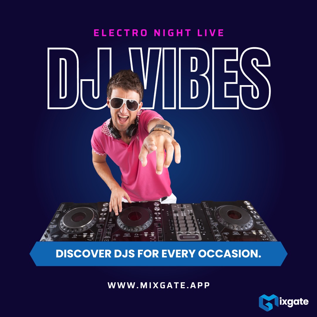 mixgate_'s tweet photo. Get ready for an electrifying night with DJ Vibes! Discover the perfect DJs for every occasion at https://t.co/4N4gNNv3SH. From pumping up the dance floor to set the mood for a memorable event, our talented DJs will take your experience to the next level. Let the beats move you! https://t.co/ZHmaicQ5XV