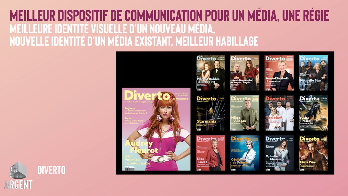 Catégorie meilleur dispositif de communication – Meilleure identité visuelle d’un média, de l’#ARGENT revient à Diverto. Félicitation ! #gpstrat