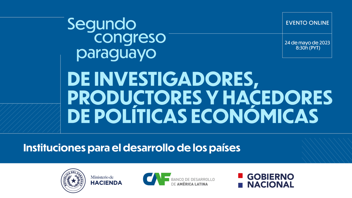 AgendaCAF's tweet photo. 📣 ¡Acaba de iniciar el 2do Congreso Paraguayo de Investigadores, Productores y Hacedores de Políticas Económicas!
Únete a @AgendaCAF, @Haciendapy y el Gobierno Nacional de Paraguay para profundizar en el desarrollo económico de la región.
Síguelo en vivo: https://t.co/5TwuM4GUzo
#Congresoeconpy