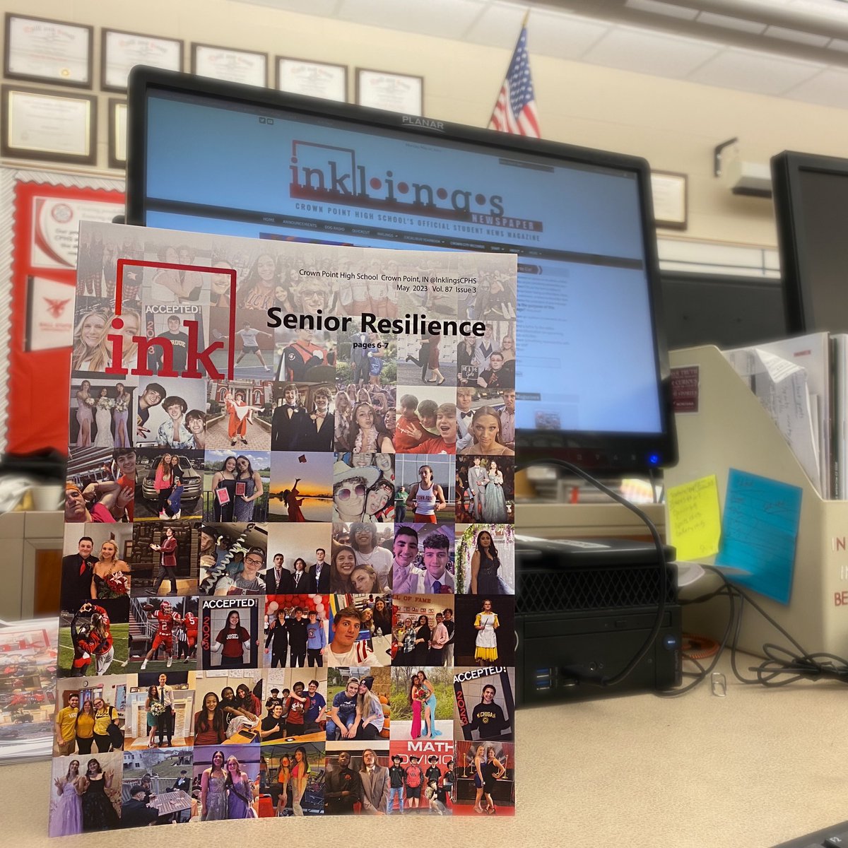 Our latest and last magazine of the school year has finally be distributed! You can find it in the Learning Commons, Assistant Principal’s Office, the Front Office, or come by E109. Copies will also be provided to senior resource periods on Friday, the last student day.