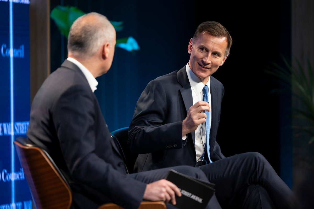 Today Chancellor @Jeremy_Hunt spoke at the @WSJ CEO Council Summit. He discussed the United Kingdom's plans to halve inflation by the end of this year & grow the economy - helping families and businesses with the cost of living.