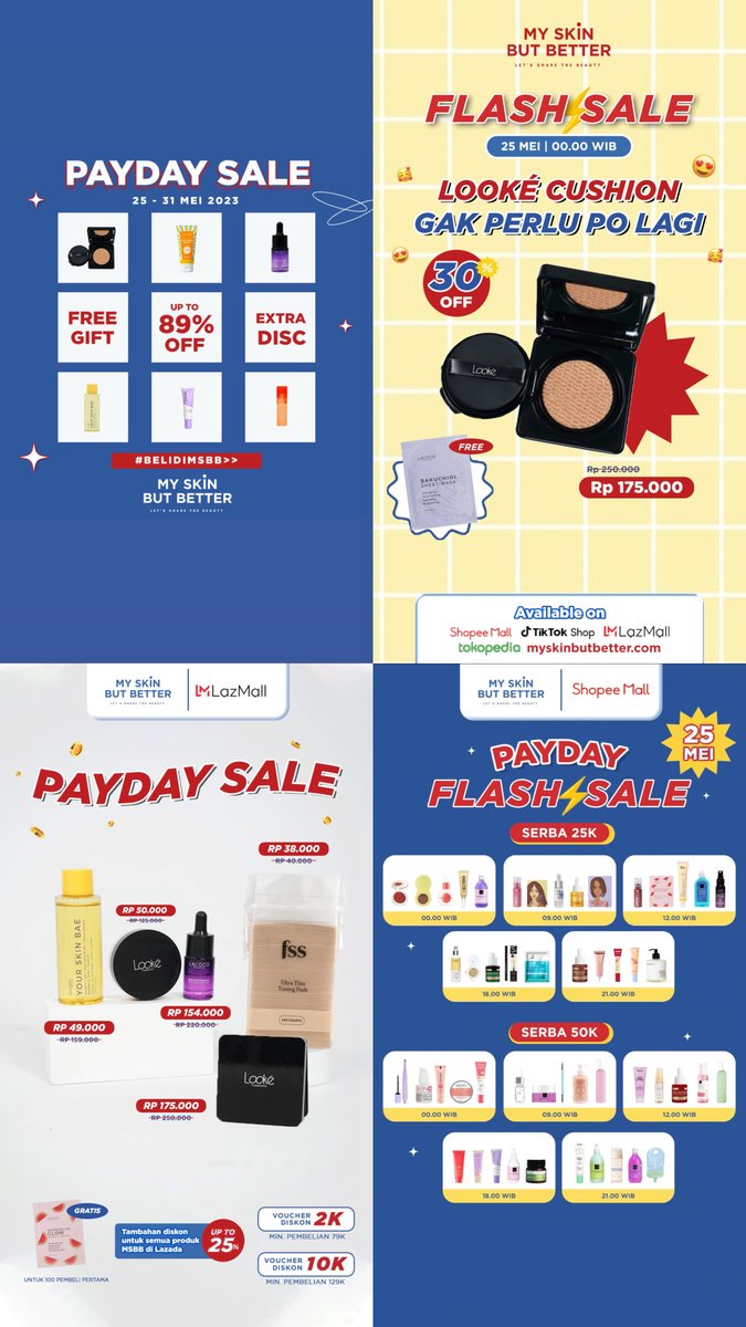 msbb_id's tweet image. 𝗣𝗥𝗢𝗠𝗢 𝗦𝗞𝗜𝗡𝗖𝗔𝗥𝗘 𝗠𝗔𝗞𝗘𝗨𝗣 𝗦𝗣𝗘𝗦𝗜𝗔𝗟 𝗛𝗔𝗕𝗜𝗦 𝗚𝗔𝗝𝗜𝗔𝗡

Udah pada gajian?
Coba cek thread ini sampai akhir karena ada banyak promo super best deal buat self reward/restock skincare makeup kamu✨

Mulai SERBA 25K aja😍
linktr.ee/msbb_myskinbut…