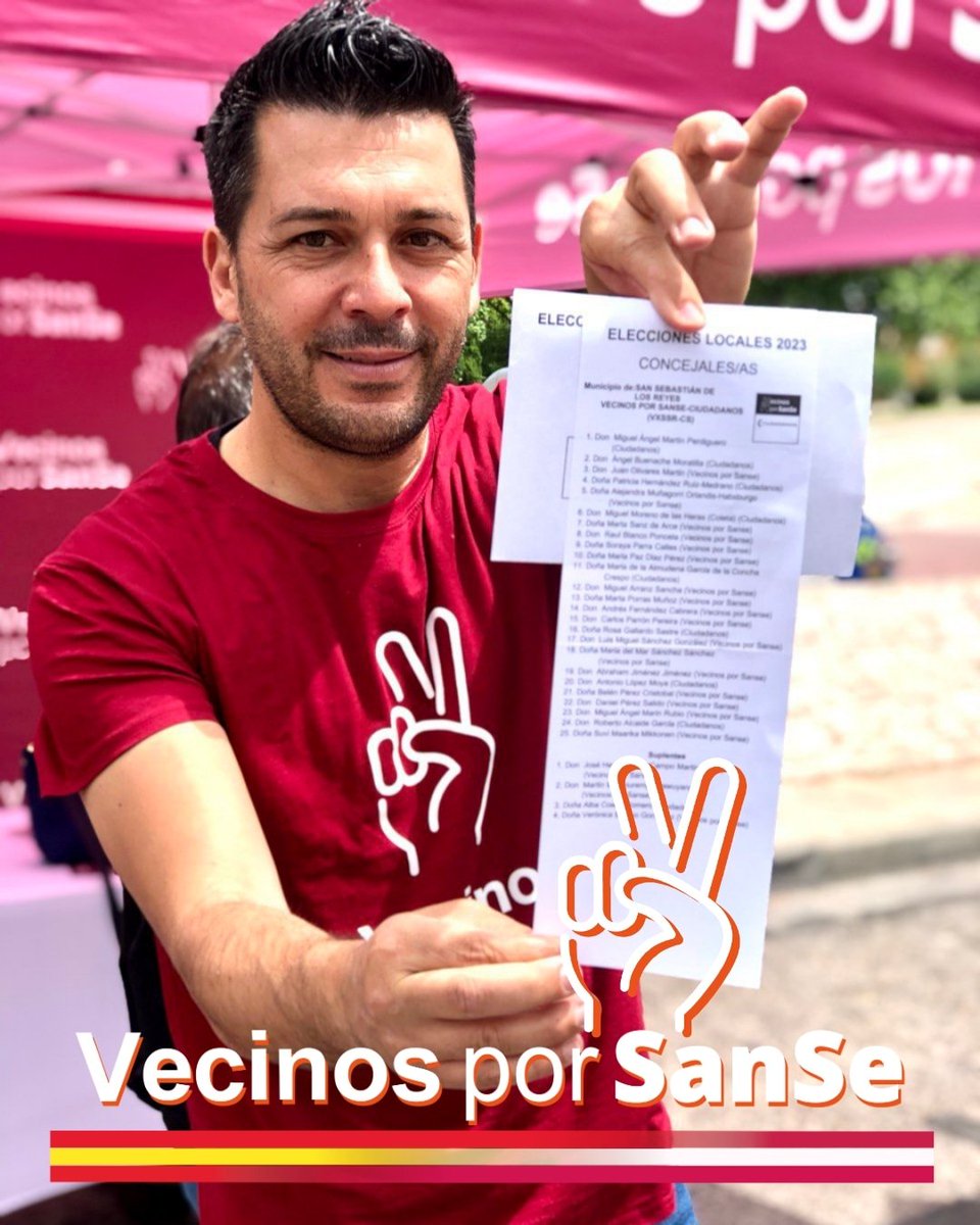 Esta es la papeleta que representa a los @VecinosSanSe ✌🏻

El domingo vota por #SanSe y vota por el mejor equipo posible, sin duda #VecinosPorSanSe ✌🏻

Nosotros sí cumplimos ✌🏻

#YoSoyDeSanSe #VamosSanSe