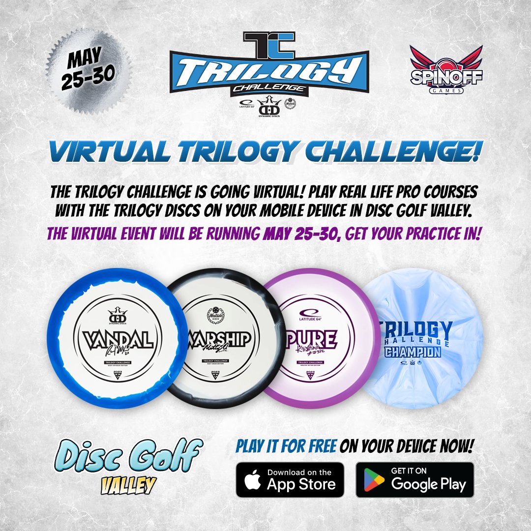 DynamicDiscs's tweet photo. Need we say more?👇
#trilogychallenge #discgolfvalley https://t.co/bLnzL7gWJc