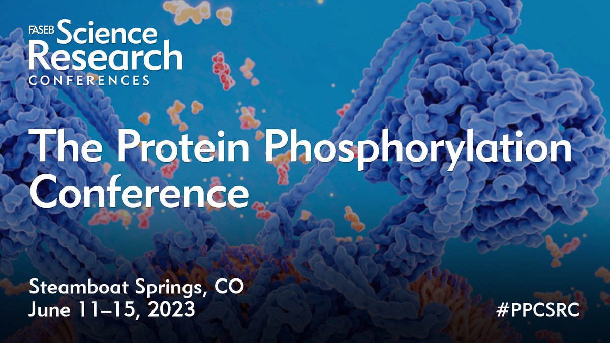 FASEBorg's tweet photo. Registration ends for the Protein Phosphorylation Conference on June 7. Don't miss this chance to hear the latest research for this important discipline in the gorgeous Yampa Valley in Colorado. #PPCSRC @kristen_naegle
Register: https://t.co/5WgZKL9iCd https://t.co/NzAXUQTSvl
