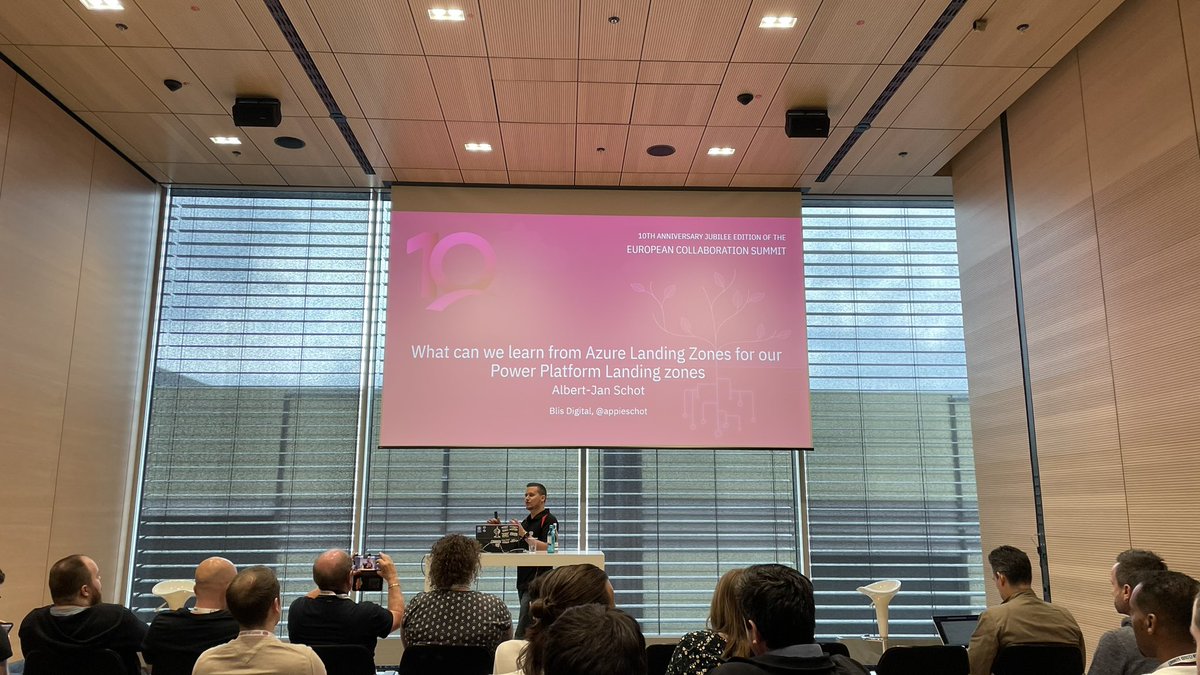 Bij <a href="/appieschot/">Albert-Jan Schot</a> #CollabSummit learn Azure Landing Zones for our Power Platform Landing Zones