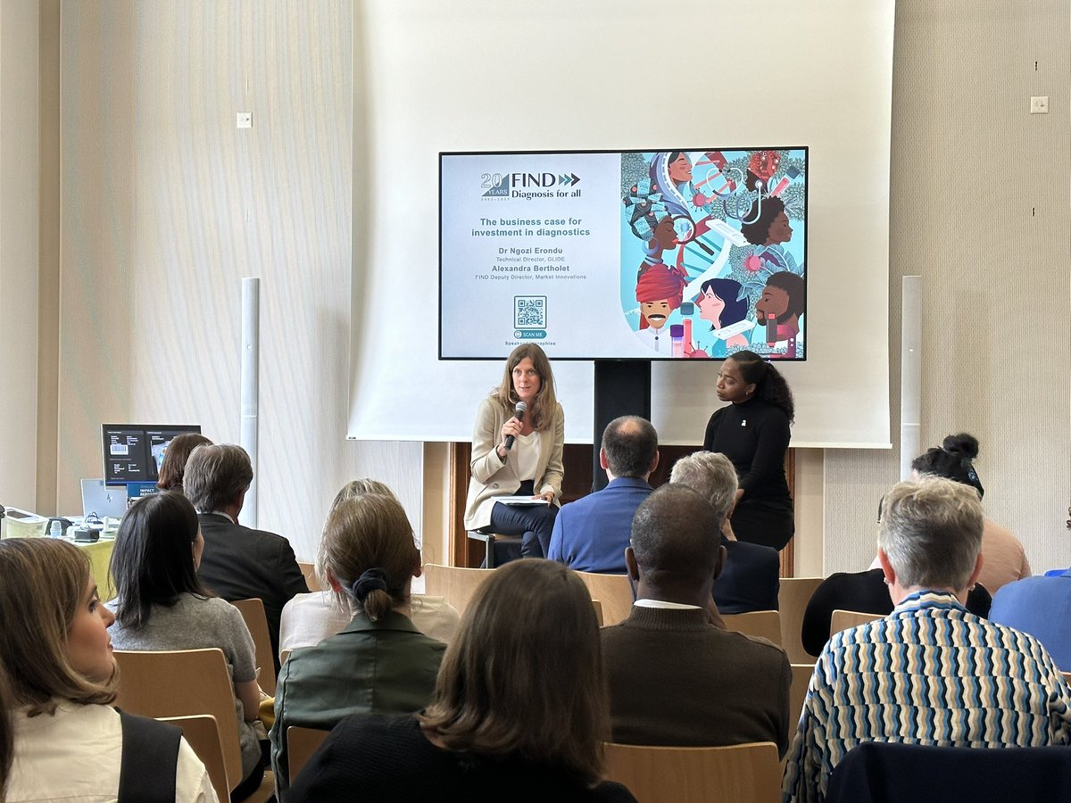 Back @FINDdx’s #DiagnosticsDay for a 🔥 chat w/ @udnore (@GLIDE_AE) & Alexandra Bertholet on importance of stakeholder #alignment on #financing & #investment in #diagnostics to address diseases of poverty, improve #access, & achieve #HealthForAll!

#WHA76 #WHO75 #DiagnosisForAll