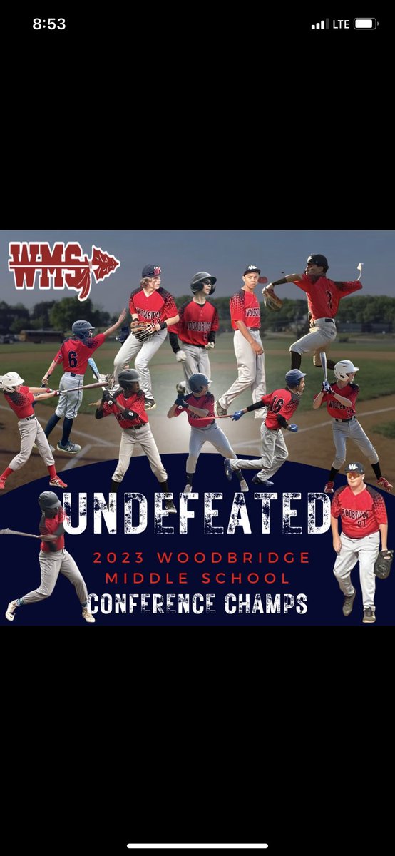 MrPhillips1012's tweet photo. So proud of the growth and hard work this team had! Back to back regional champions and 10-0 for the first time since 2015! #WMS ⚾️ https://t.co/K7Rq2SiSR9