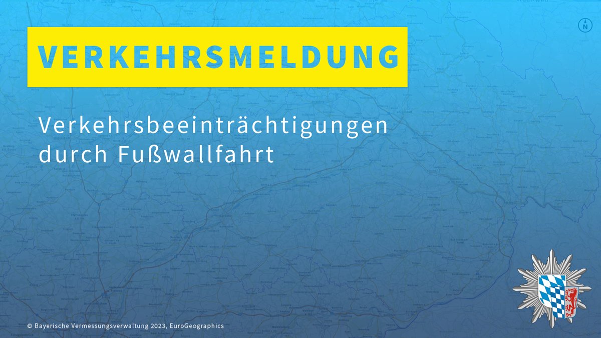 Während der 3-tägigen Fußwallfahrt von #Regensburg nach #Altötting vom 25.05.-27.05. kann es entlang der Wegstrecke zwischen Geiselhöring, Dingolfing und Massing auch in #Niederbayern zu Verkehrseinschränkungen kommen. 
Wir versuchen, die Beeinträchtigungen gering zu halten.