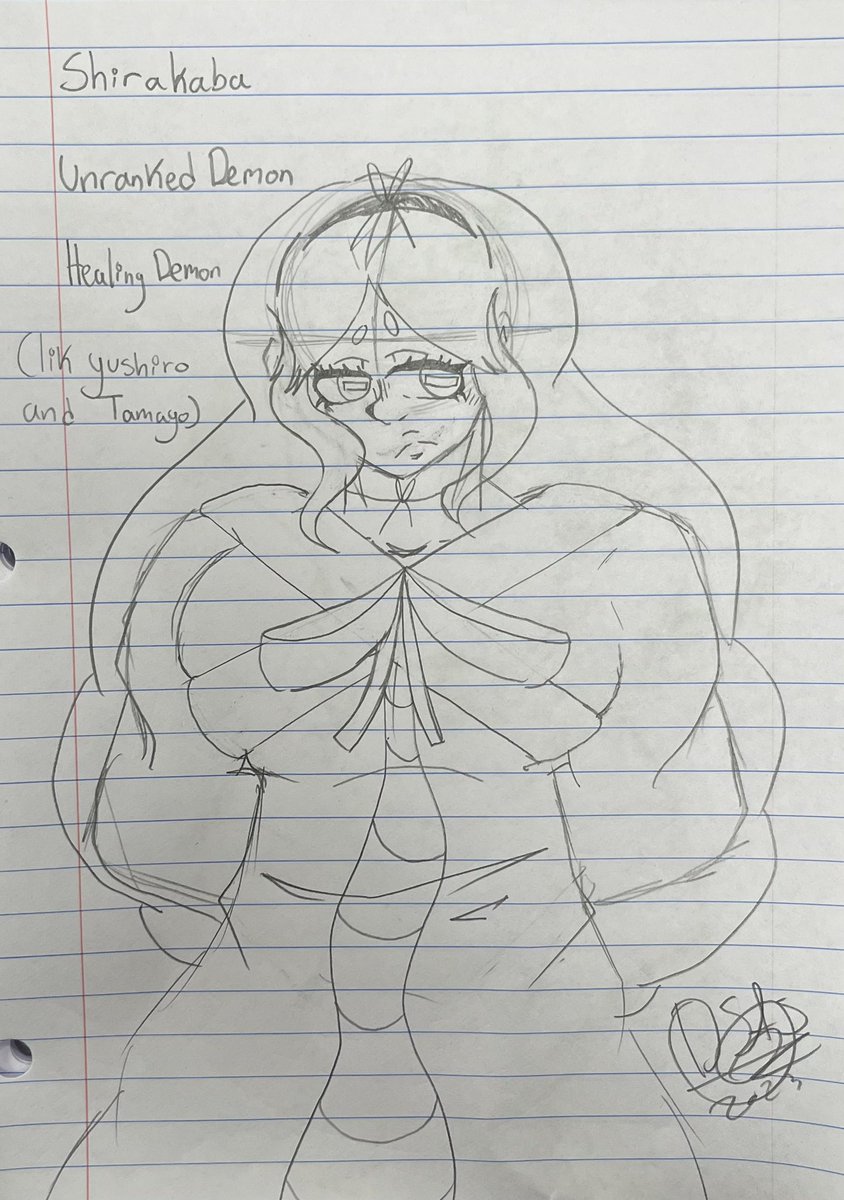 kikkomikkova's tweet photo. Here are some ugly sketches of my other demons, Daten-Shi, Nikushimi, Shirakaba and Yotsume! 😻 I’ll put them through Ibis during classes and try to get them posted by Friday https://t.co/NK8kEAiMVw