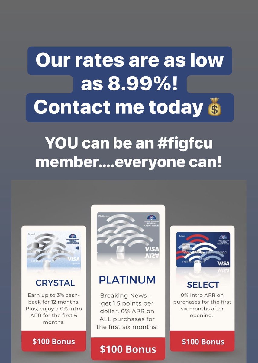 MelanieFIGFCU's tweet photo. #figfcu has the perfect Visa Credit Card to fit your specific needs! Contact me directly to get started. mboies@figfcu.org https://t.co/ZqXhyeQY7q